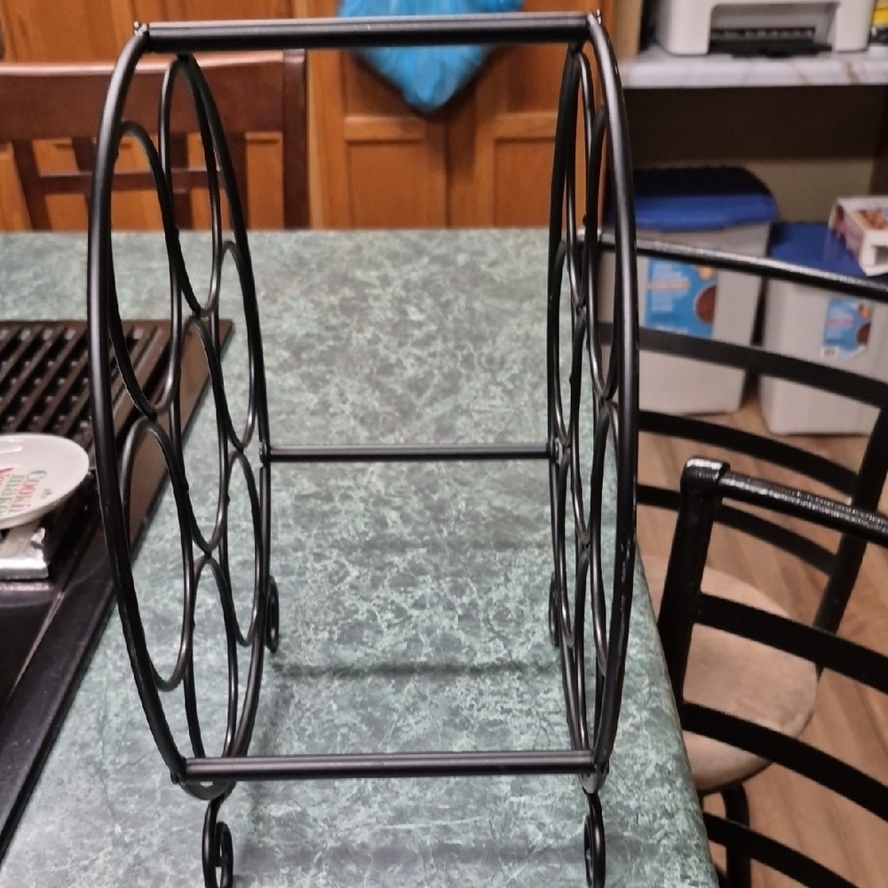Black Metal Wine Rack - Picture 2 of 2